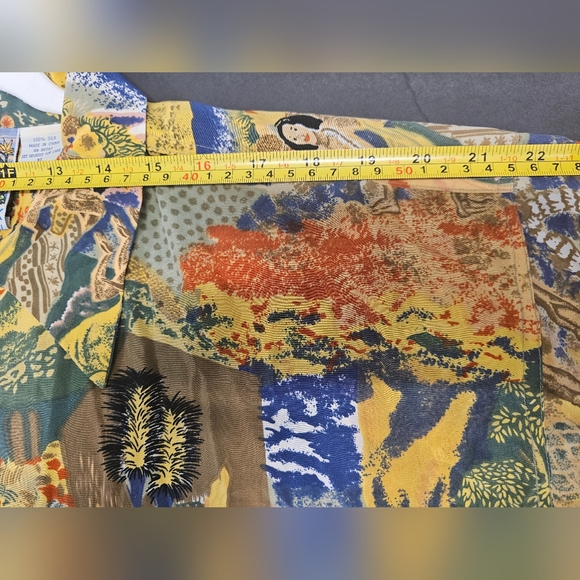 Avanti Vintage 90’s Hawaiian Short Sleeve Button Down 100% Silk Shirt. - Picture 9 of 12